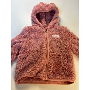 The North Face Baby Fleece Bear Ear Hooded Jacket 12-18M Pink Mauve